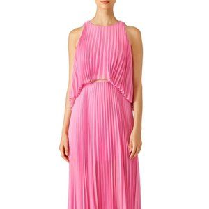 BCBGMaxAzria Pink Shaina Pleated Gown